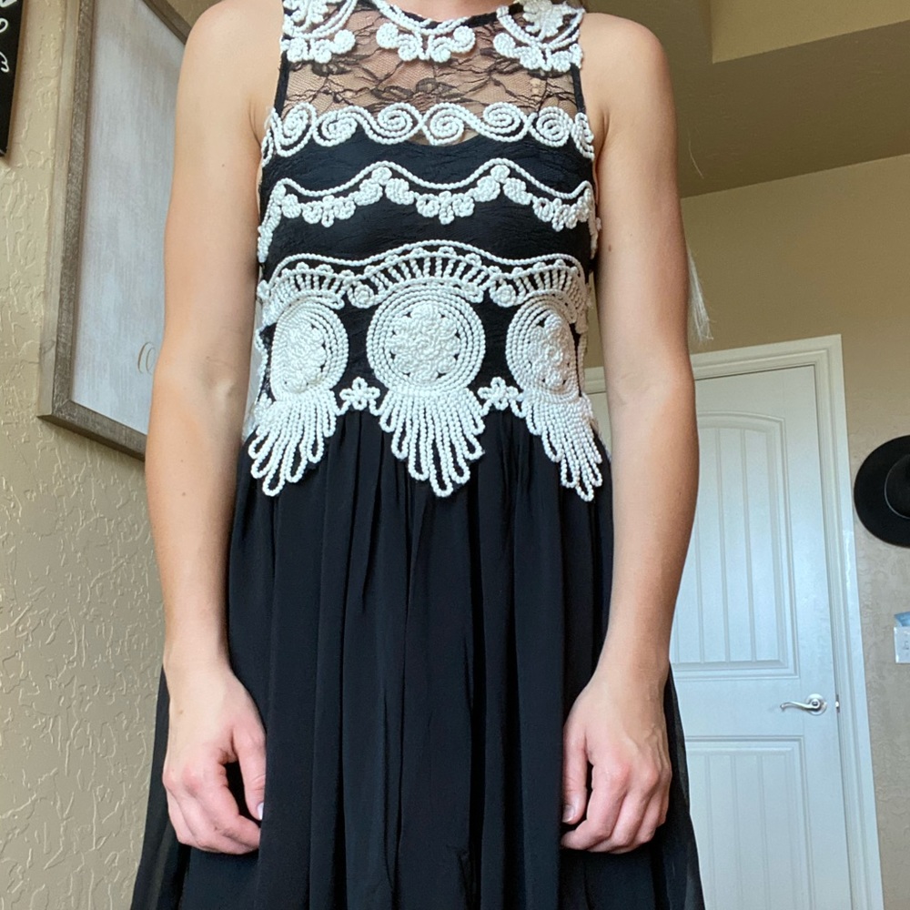 Black and White Semi Formal Dress